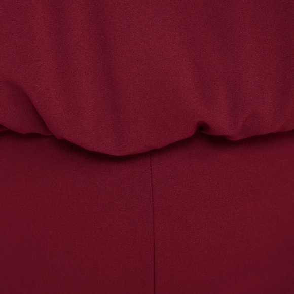Burgundy open back jumpsuit - Picture 9 of 11